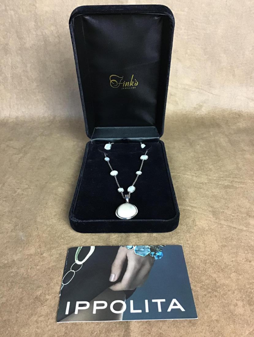 Ippolita Fashion Necklace: Sterling silver and mother of pearl fashion necklace, 18 Inches.