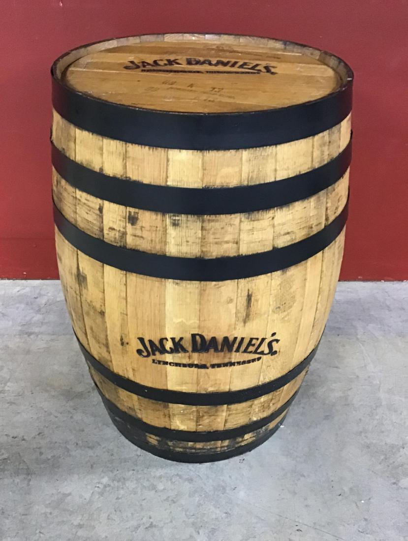 Original Jack Daniels Whiskey Barrel: Solid Oak, original Jack Daniels Branding. 36 Inches T x 25 Inch D.