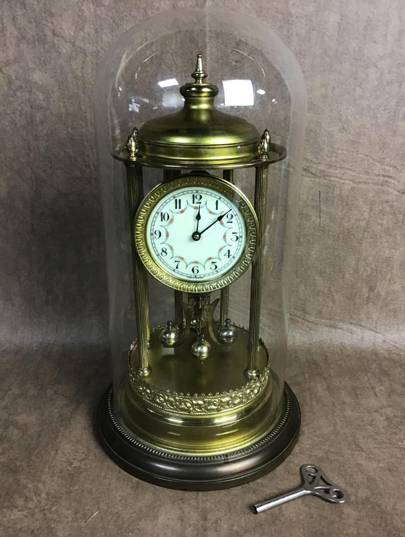 Large Dome Key Wind Anniversary Clock