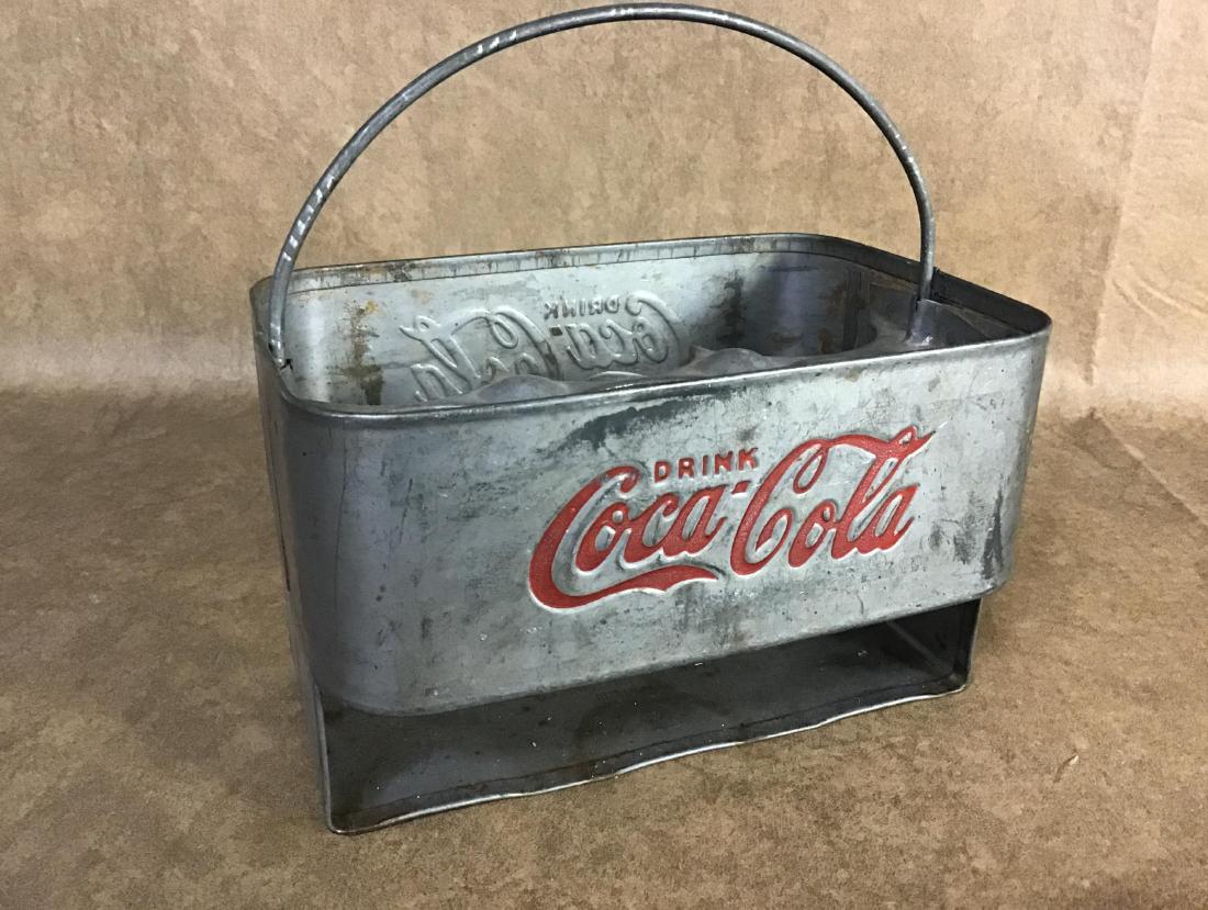 Metal 6 Pack Coca Cola Carrier: VG found condition