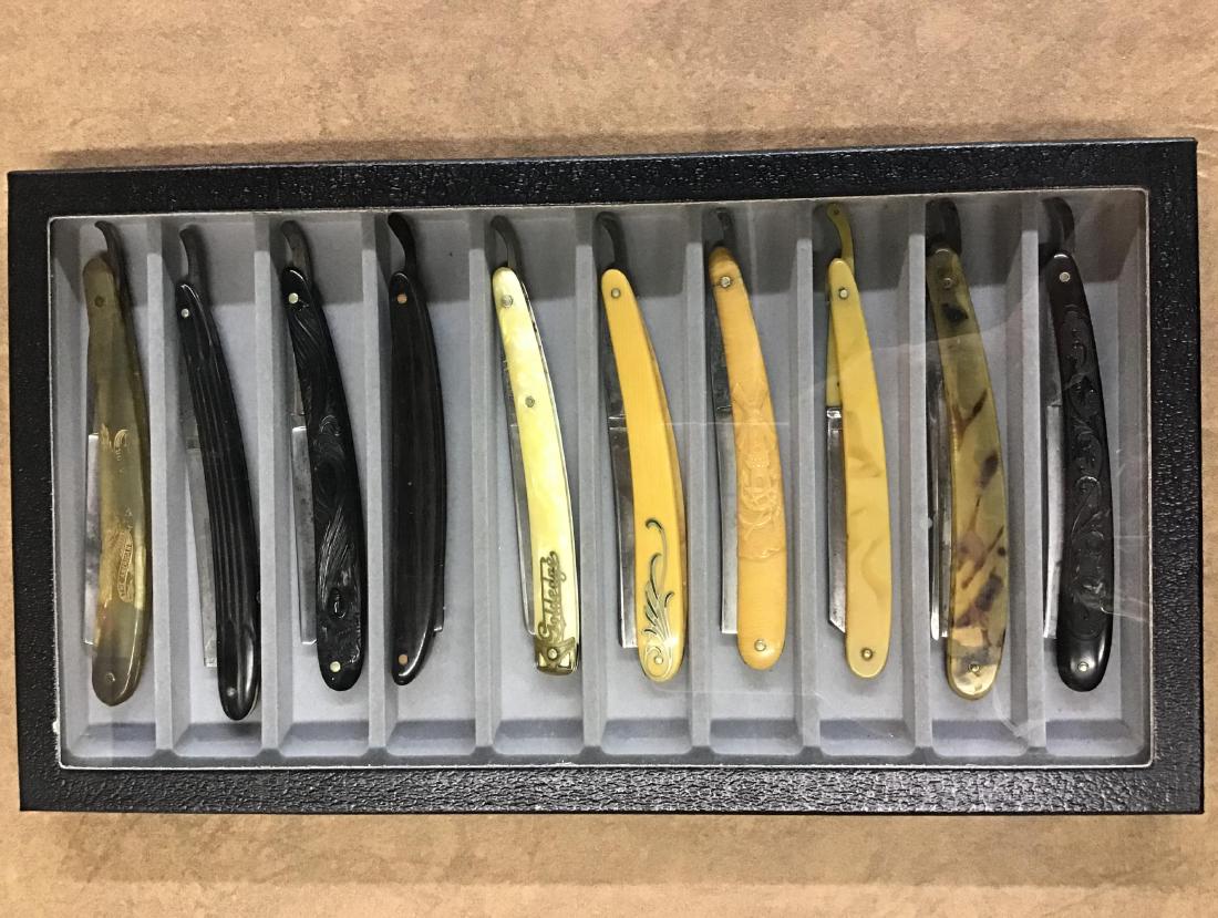 Lot of 10 Straight Razors: Bostnick-Brawn, DUBL Duck, Vancamp, WM Elliot, Shumate and Trusty, J. Doebie and more. VG condition