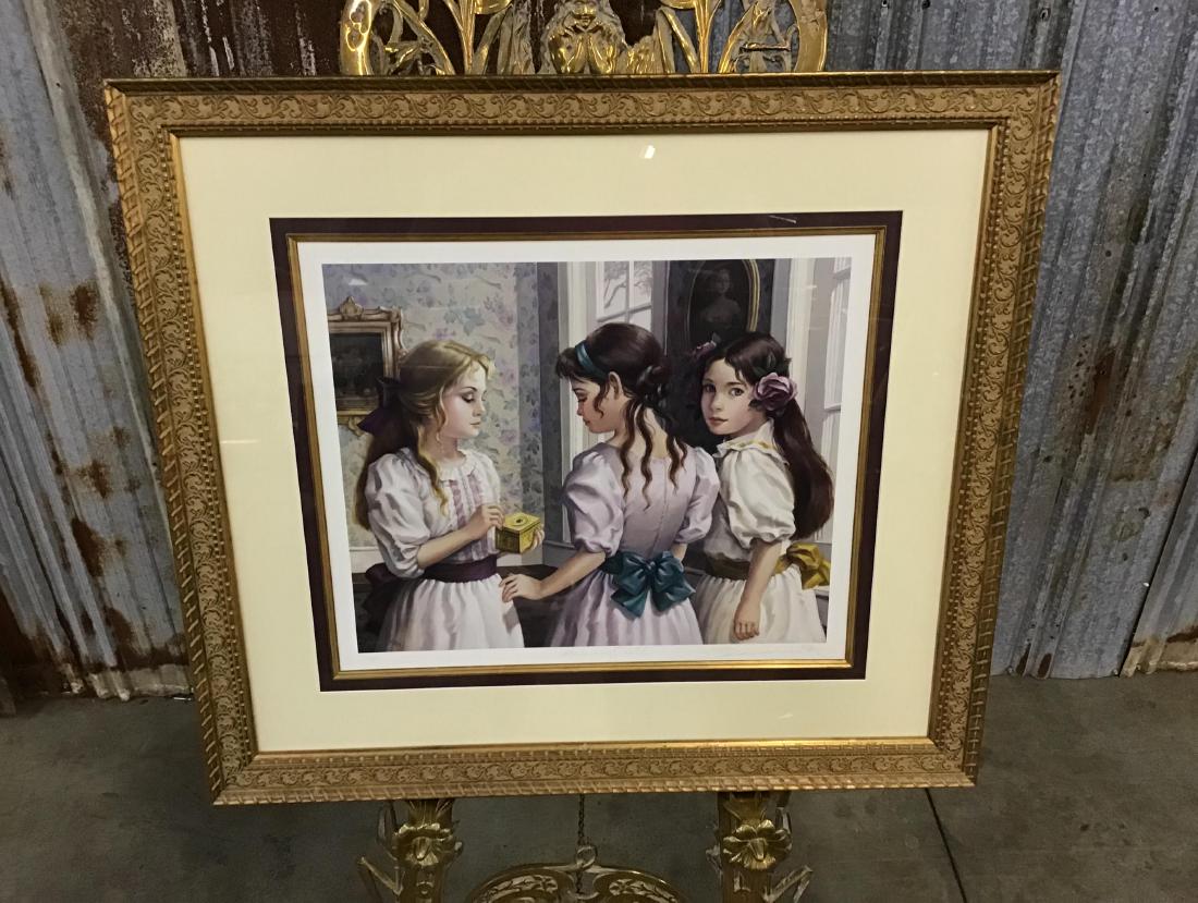 Pati Bannister Signed and Numbered Print-Show and Tell,: Professionally framed and matted, excellent condition. Has COA. 31 Inches x 35 Inches.