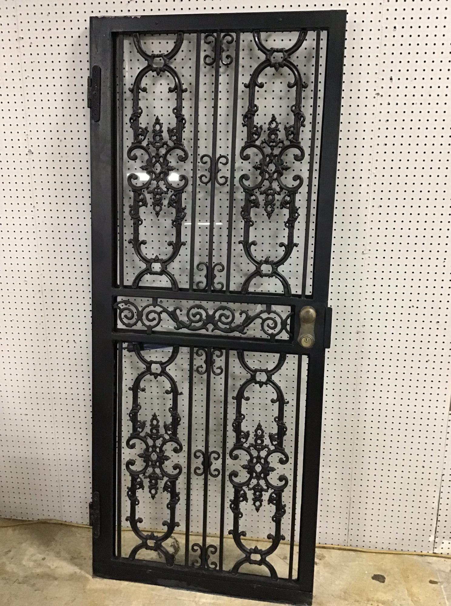 Very Ornate Wrought Iron Storm Door Sep 14 2019 A Ok Auction