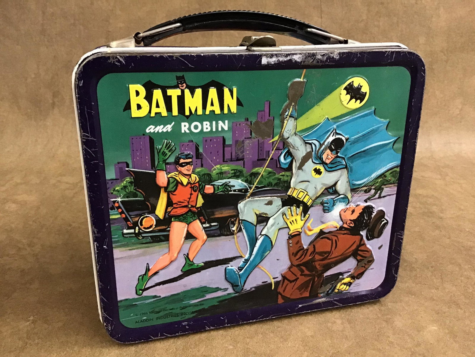 Vintage 1966 Batman Lunch Box: Has Thermos