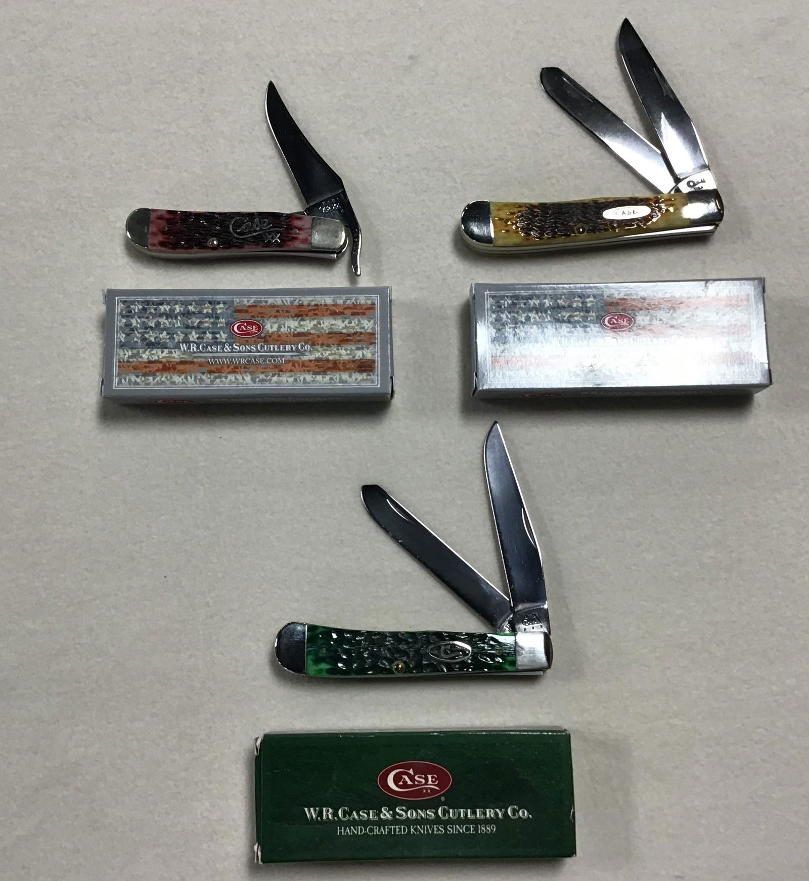 Lot of 3 NIB Case XX Pocket Knives: # 5926, 6254, 61953