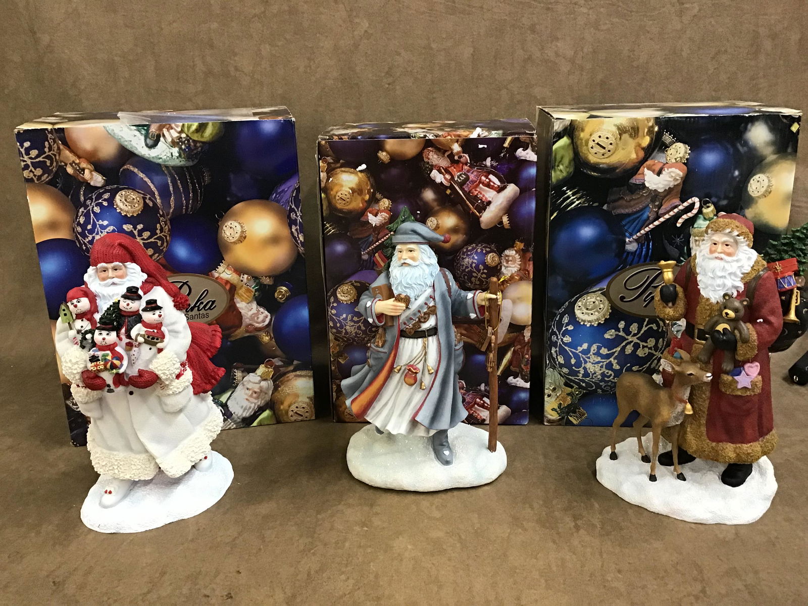 Lot of 3 Pipka Santas: SN# 13989-#650, SN# 7151202-#497/3200, SN#13607-#235/3200 Like new in box