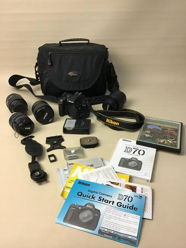 Nikon D-3300-4 Lenses & Accessories: 55-200mm, 28-80mm, 28-105mm, 18-70mm, Battery Charger, Guides, Very Good Condition