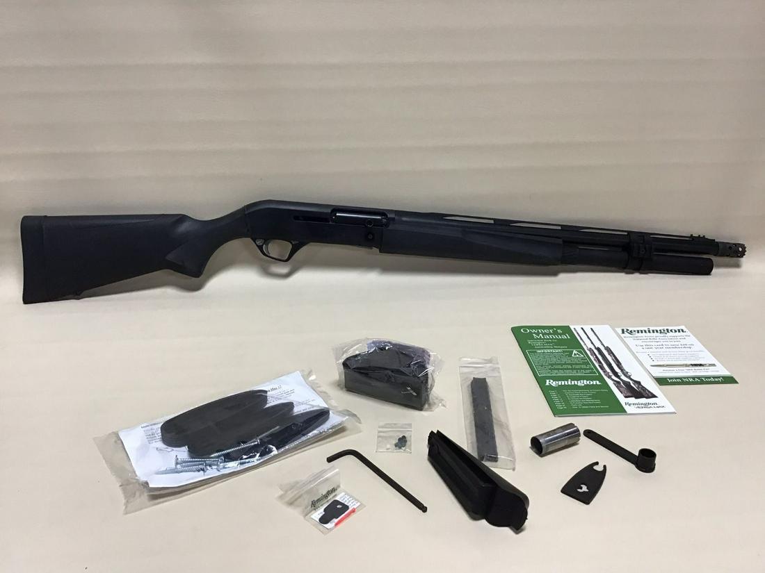 REMINGTON 1100 12GA VERSA MAX TACTICAL-NIB: SN: RT56216A. 2 3/4" OR 3" CHAMBER, 22" BARREL, 1C CHOKE TRINYTE, BLACK SYNTHETIC, 8+1 CAPACITY-NIB