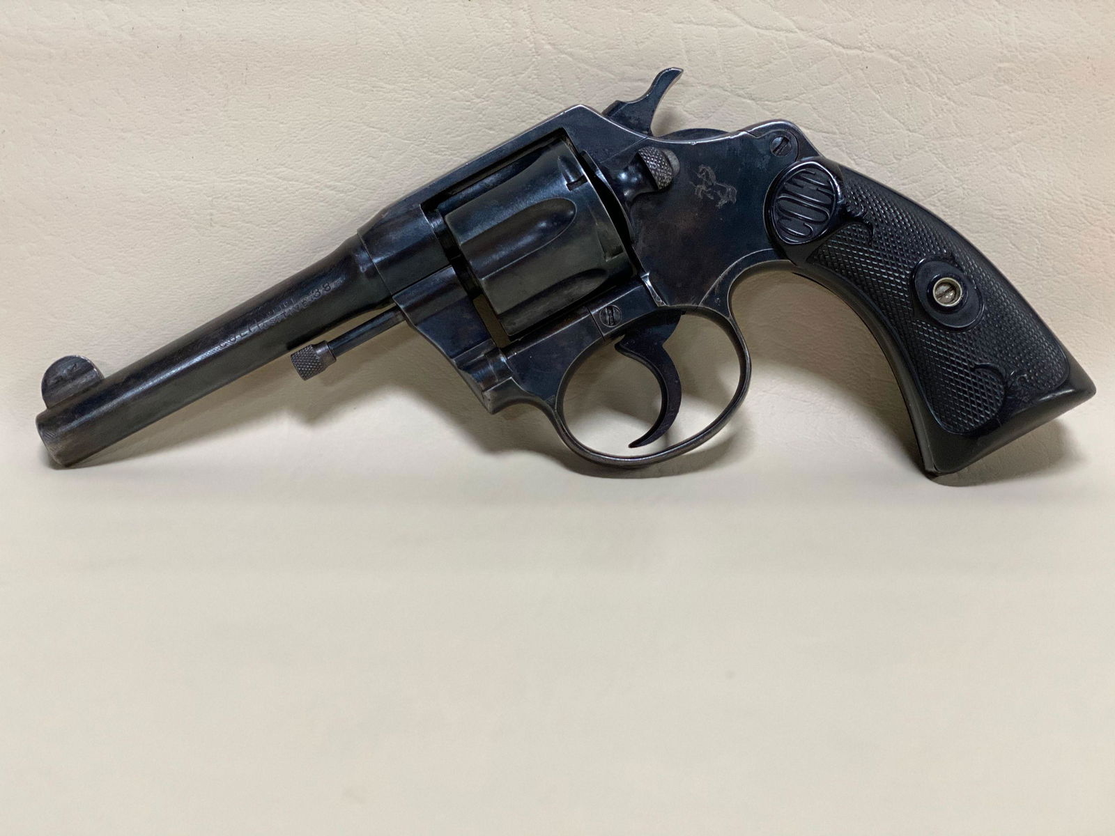 COLT 38 POLICE POSITIVE: SN# 102304. 3" BARREL, BUTT IS MARKED C.P.D. EXT.G, GOOD WORKING ACTION, VGC.