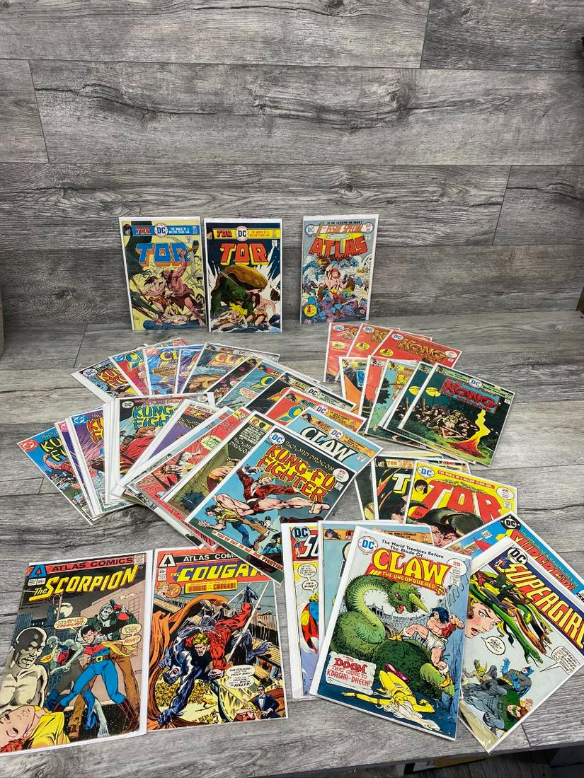 LOT OF 32 COMICS: SUPERGIRL, TOR, KONG, CLAW, & OTHERS