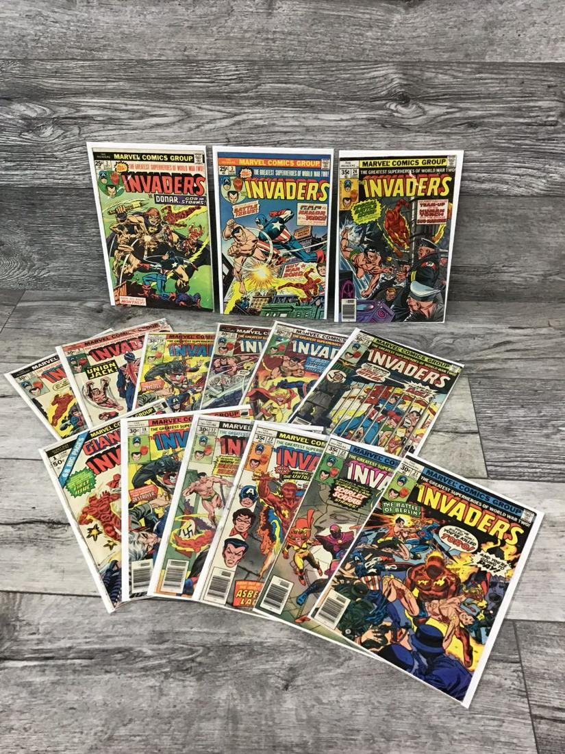 LOT OF 15 "THE INVADERS": VARIOUS ISSUES