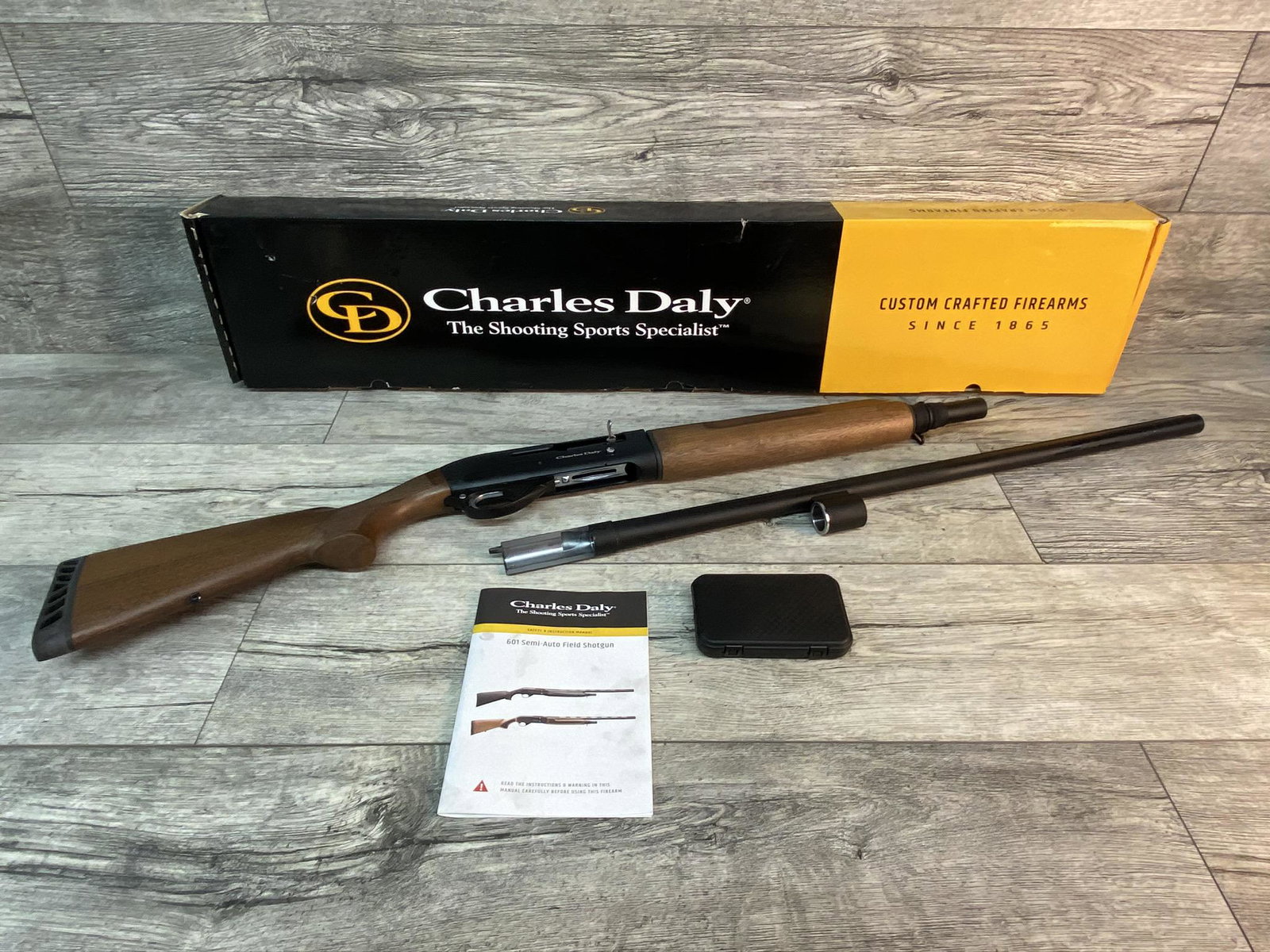 CHARLES DALY 601 SEMI-AUTO FIELD SHOTGUN 12GA: NEW IN BOX, WET FIRED
