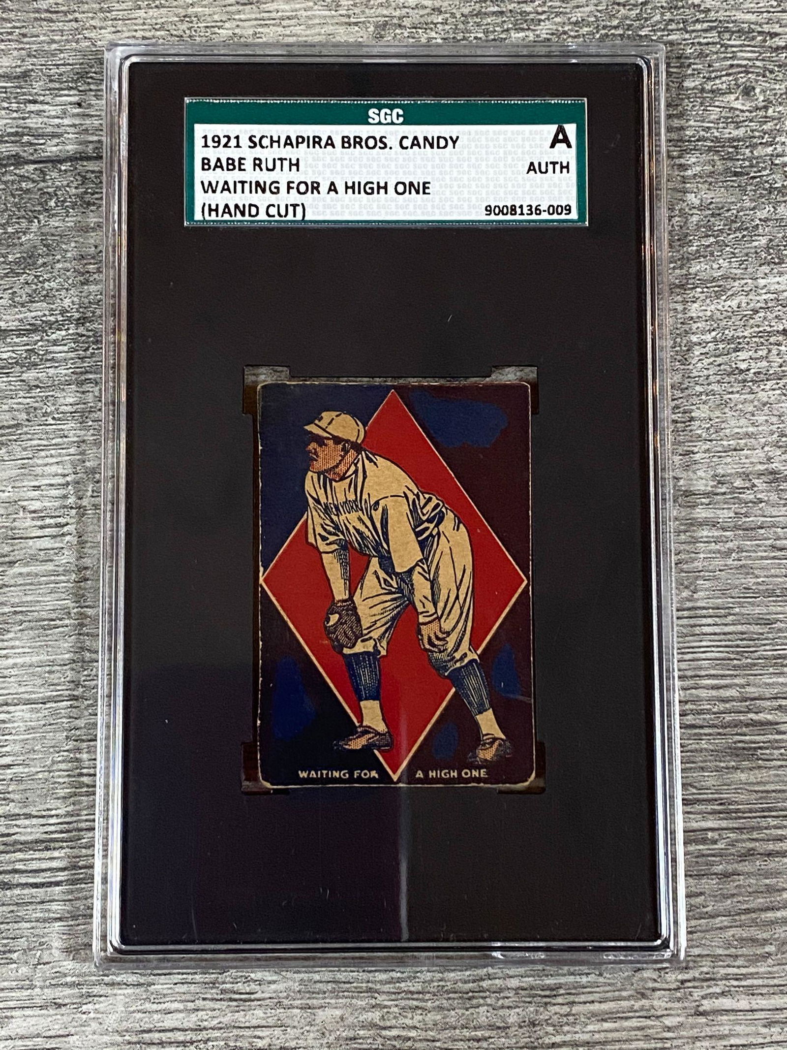 1921 SCHAPIRA BROS CAND BABE RUTH: SGC A AUTH
