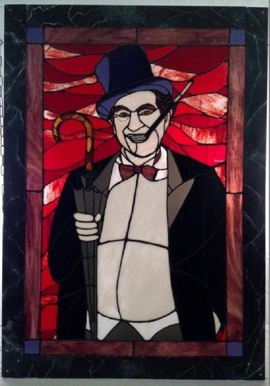 Burgess Meredith "Penguin" Stained Glass: Artist Keith Teachout