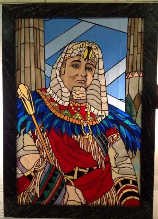 Victor Buono "King Tut" Stained Glass: Artist Keith Teachout