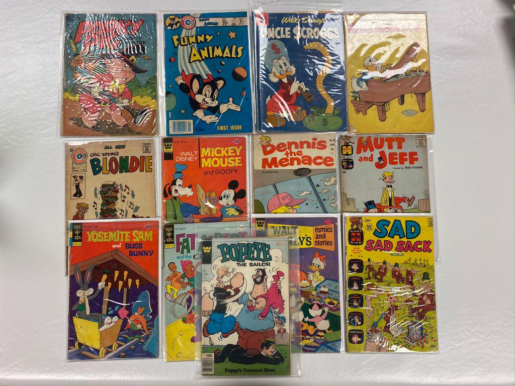Lot of 13 Disney and Cartoon Character Comics: Lot of 13 Disney and Cartoon Character Comics