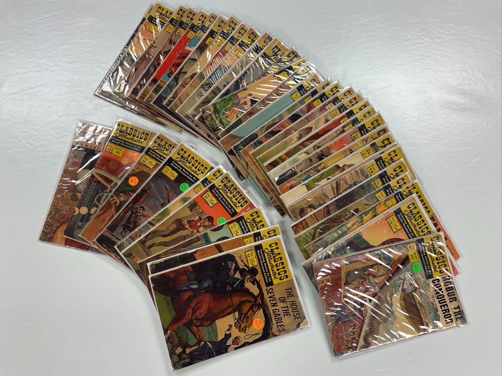 Lot of 41 Classics Illustrated Comics: Various condition and issue numbers