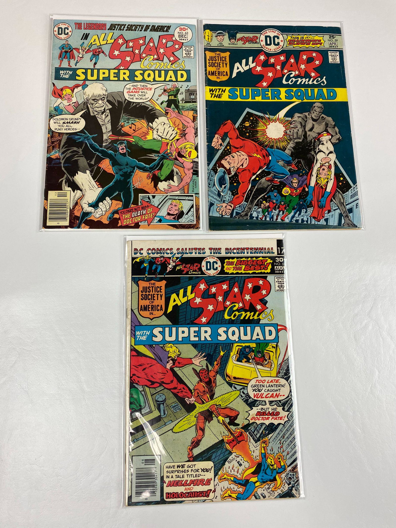 Lot of 3 All Star Comics: #59,61,63