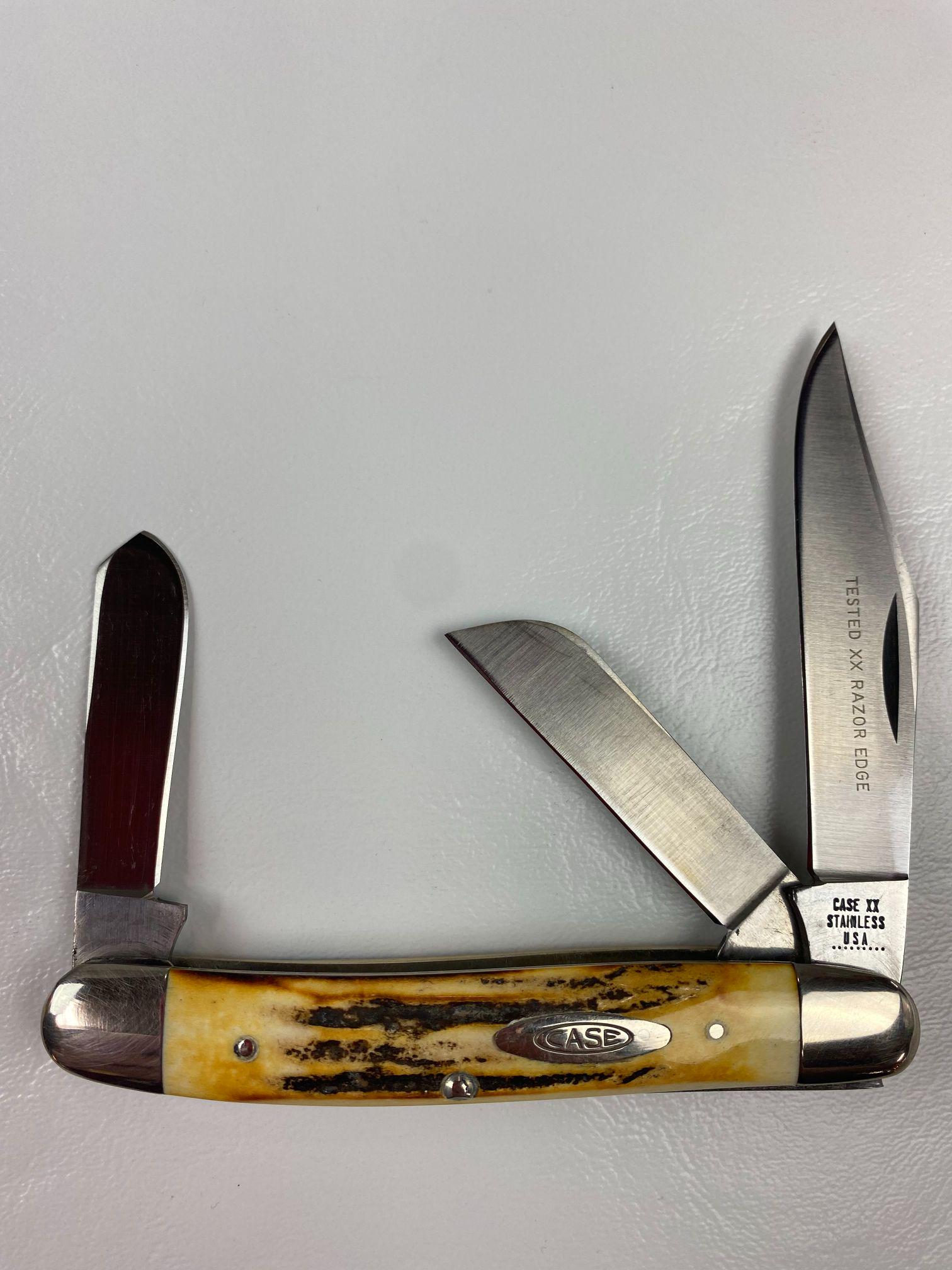CASE XX 5347 SSP 9 DOT STAG 1971: BEAUTIFULL STAG CASE XX STOCKMAN 5347 SSP. 9 DOT 1971. LIKE NEW CONDITION