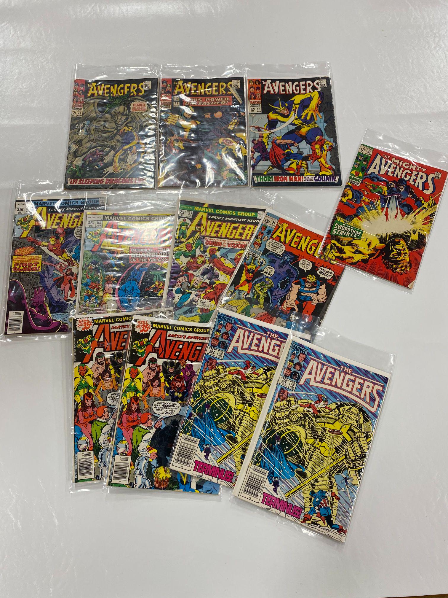 Lot of 12 Avengers Comics: Various issues 29-257