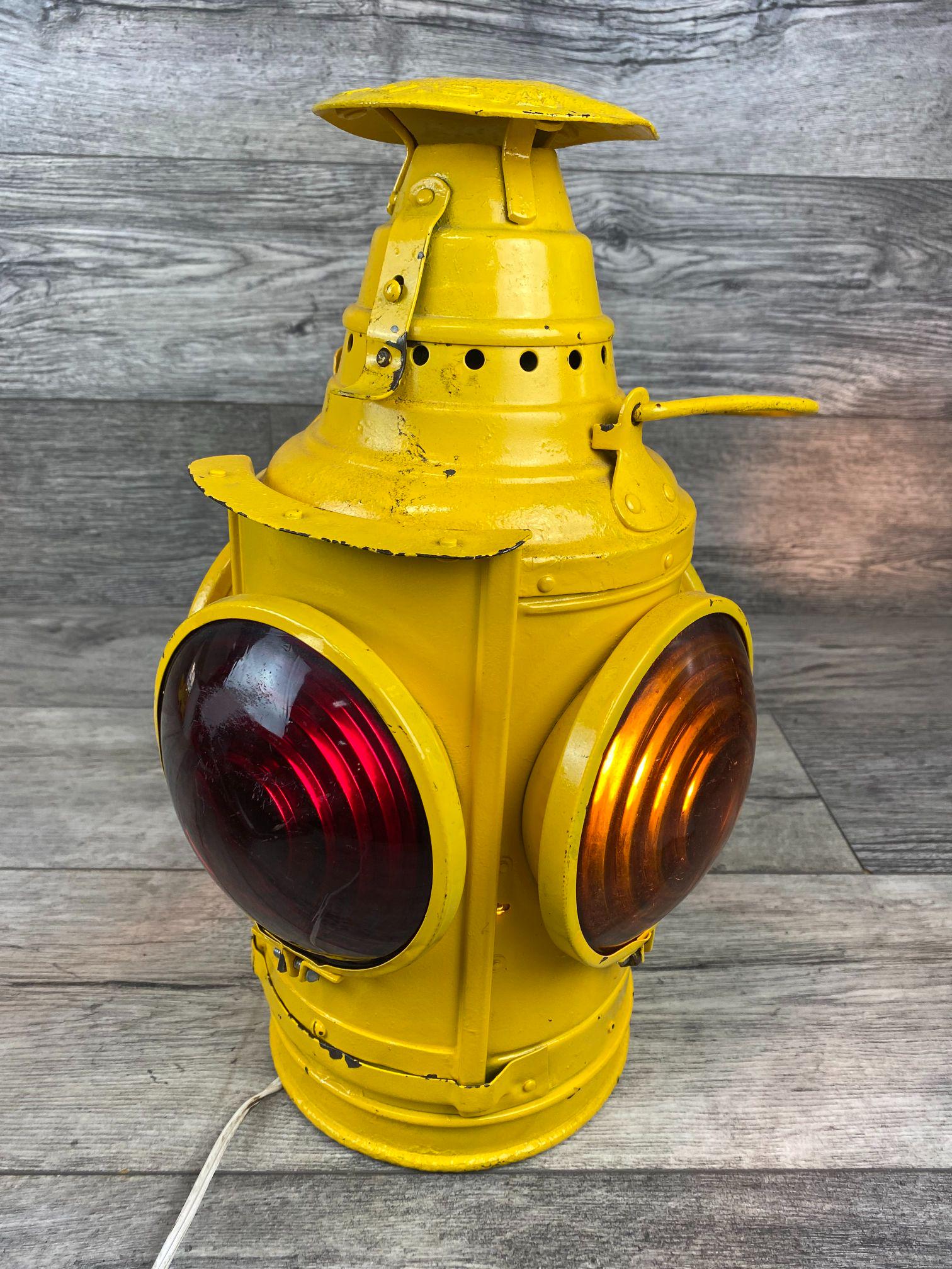 Arlington Dressel Railroad Caboose Marker Lamp Lantern: Has been converted, vg refurbished condition. 3 Yellow lights and 1 red light.