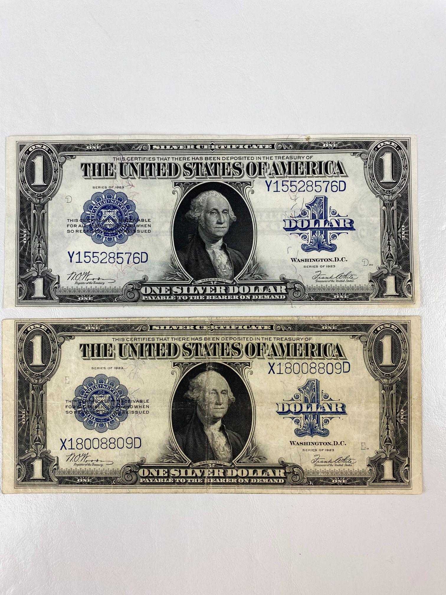 LOT OF TWO 1923 SILVER CERTIFICATES: LOT OF TWO 1923 SILVER CERTIFICATES