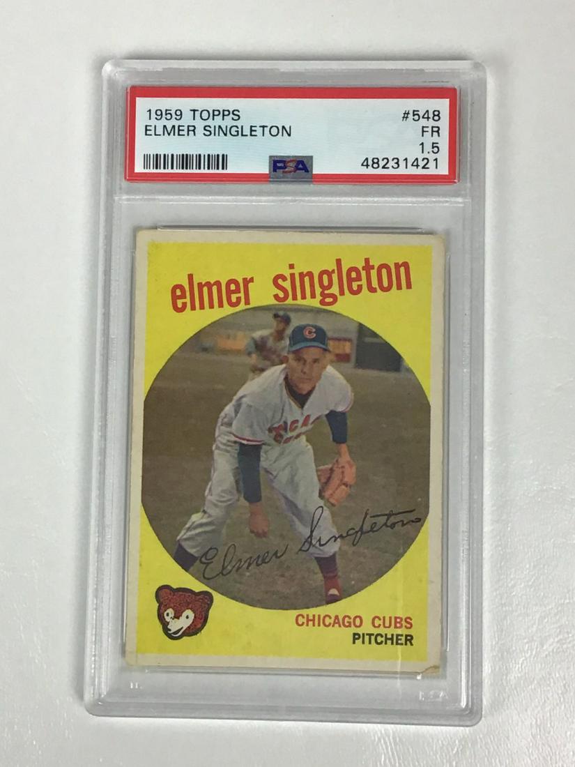 1959 Topps Elmer Singleton #548 PSA 1.5: 1959 Topps Elmer Singleton #548 PSA 1.5