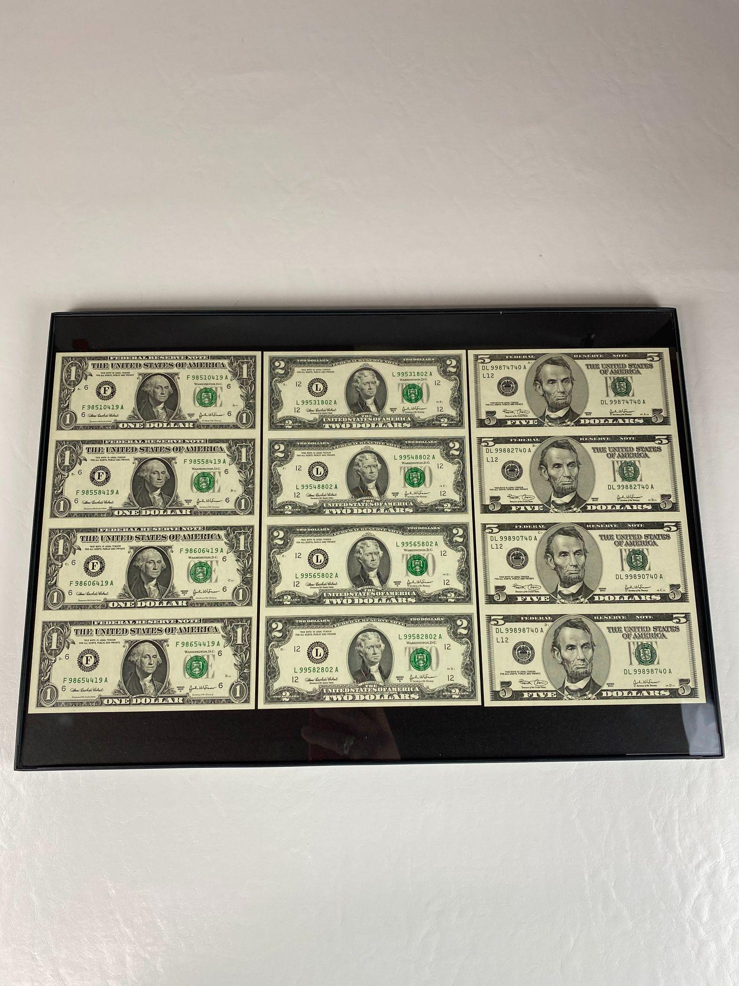 UNCUT SHEETS 2003 SERIES: $1.00, $2.00, $5.00 BILLS