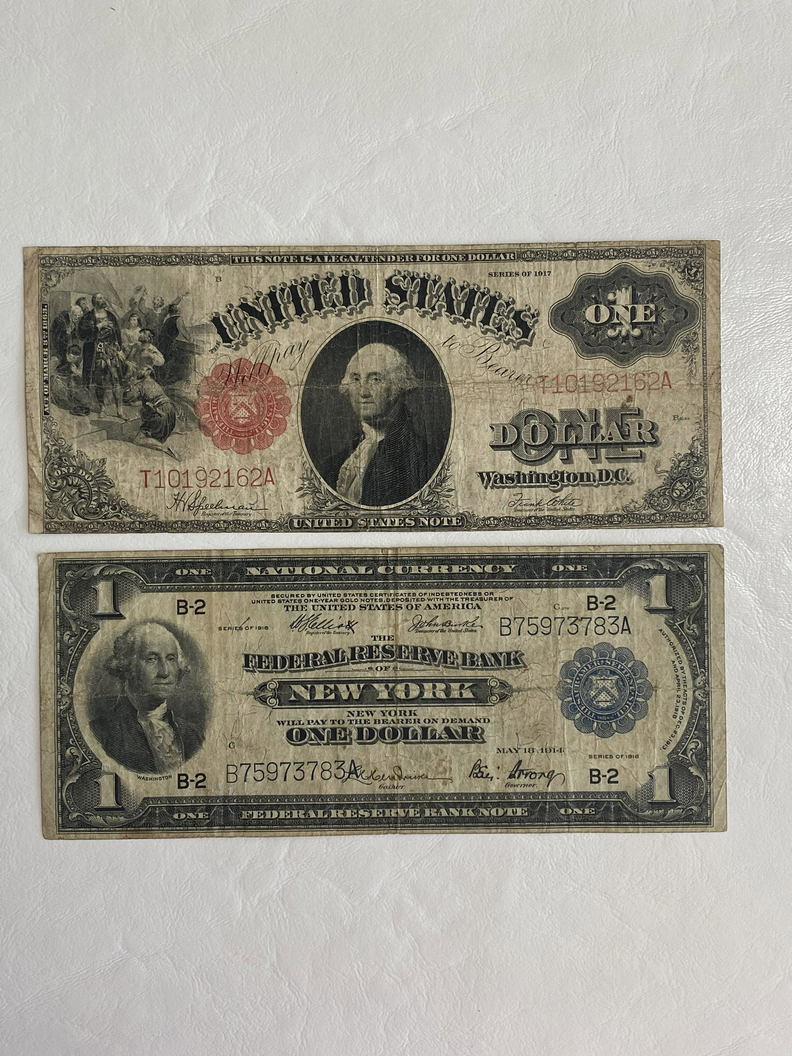 1917 AND 1914 $1.00 LEGAL TENDER NOTES: 1917 AND 1914 $1.00 LEGAL TENDER NOTES