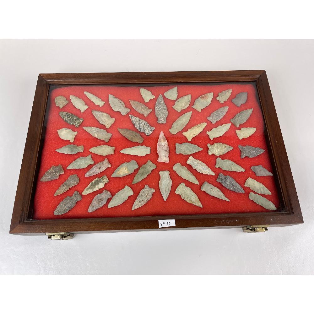 Framed Arrowhead Collection 52 Pieces (1 of 6)