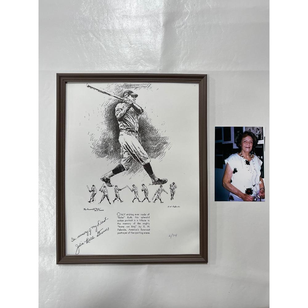 Rare! Babe Ruth Ethcing 2/714 Signed by R.H. Palenske (1 of 5)