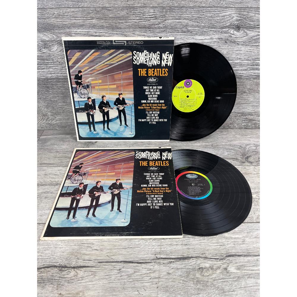 Lot of 2 Beatles Albums: Some New, Rare Record Club Green Label presseing 1968. Sonething New, 1964.