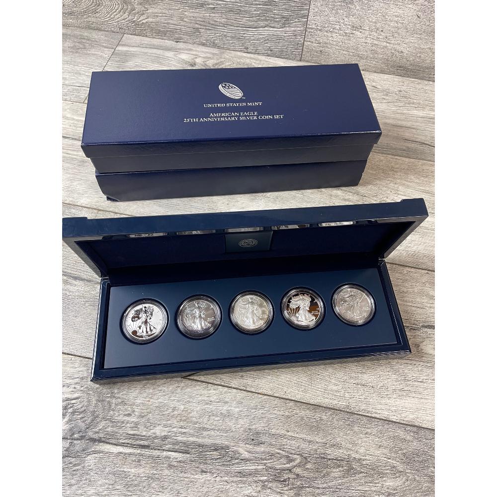 American Eagle 25th Anniversary Silver Coin Set (1 of 4)