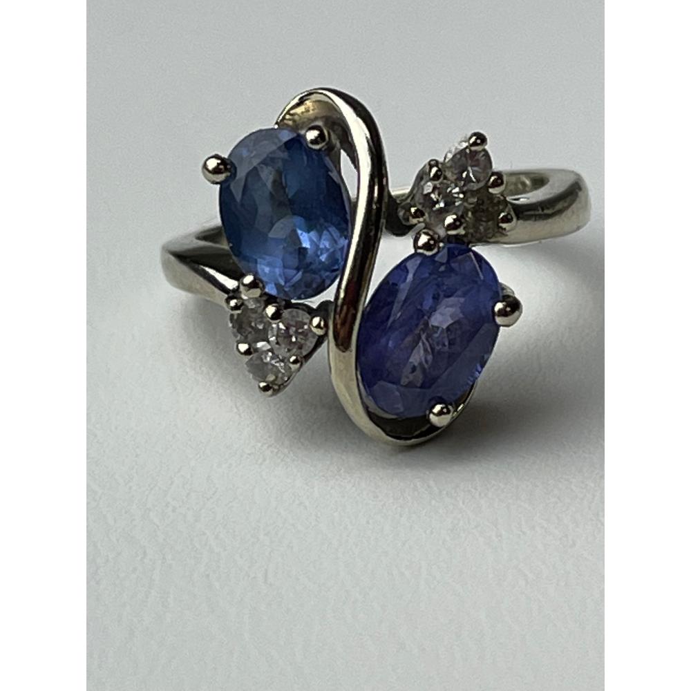 Ladies 14K White Gold Diamond and Gemstone Ring (1 of 3)