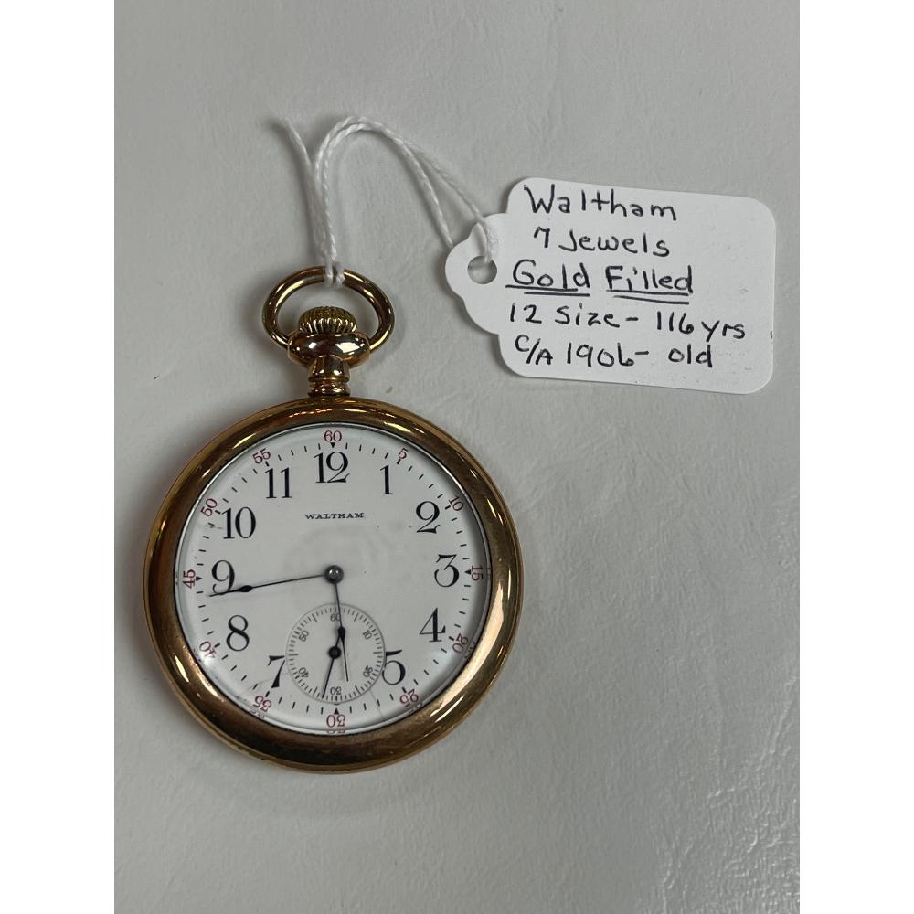 Waltham 7 Jewel Pocket Watch Gold Filled (1 of 3)