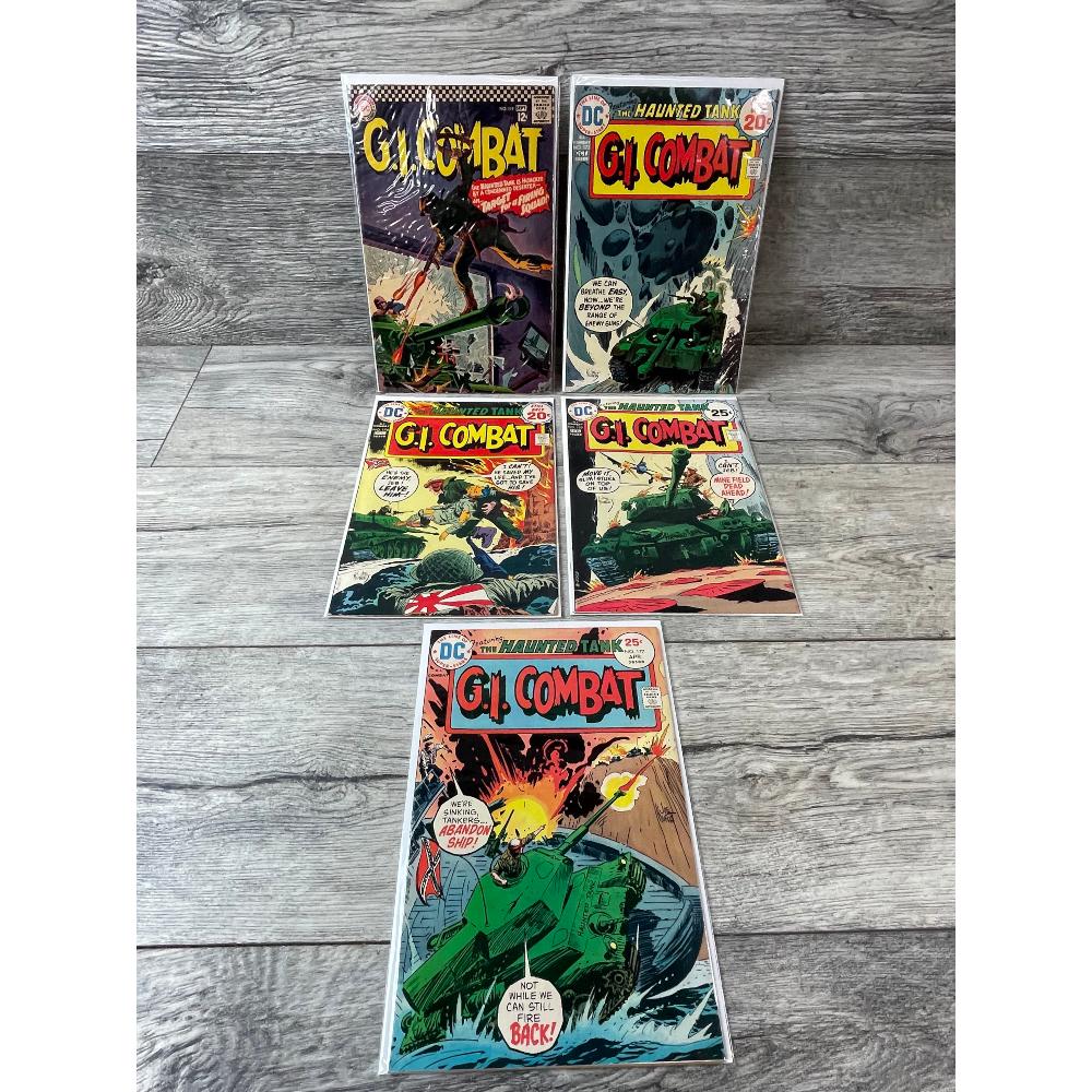 Lot of 5 G.I. Combat Comic Books (1 of 3)