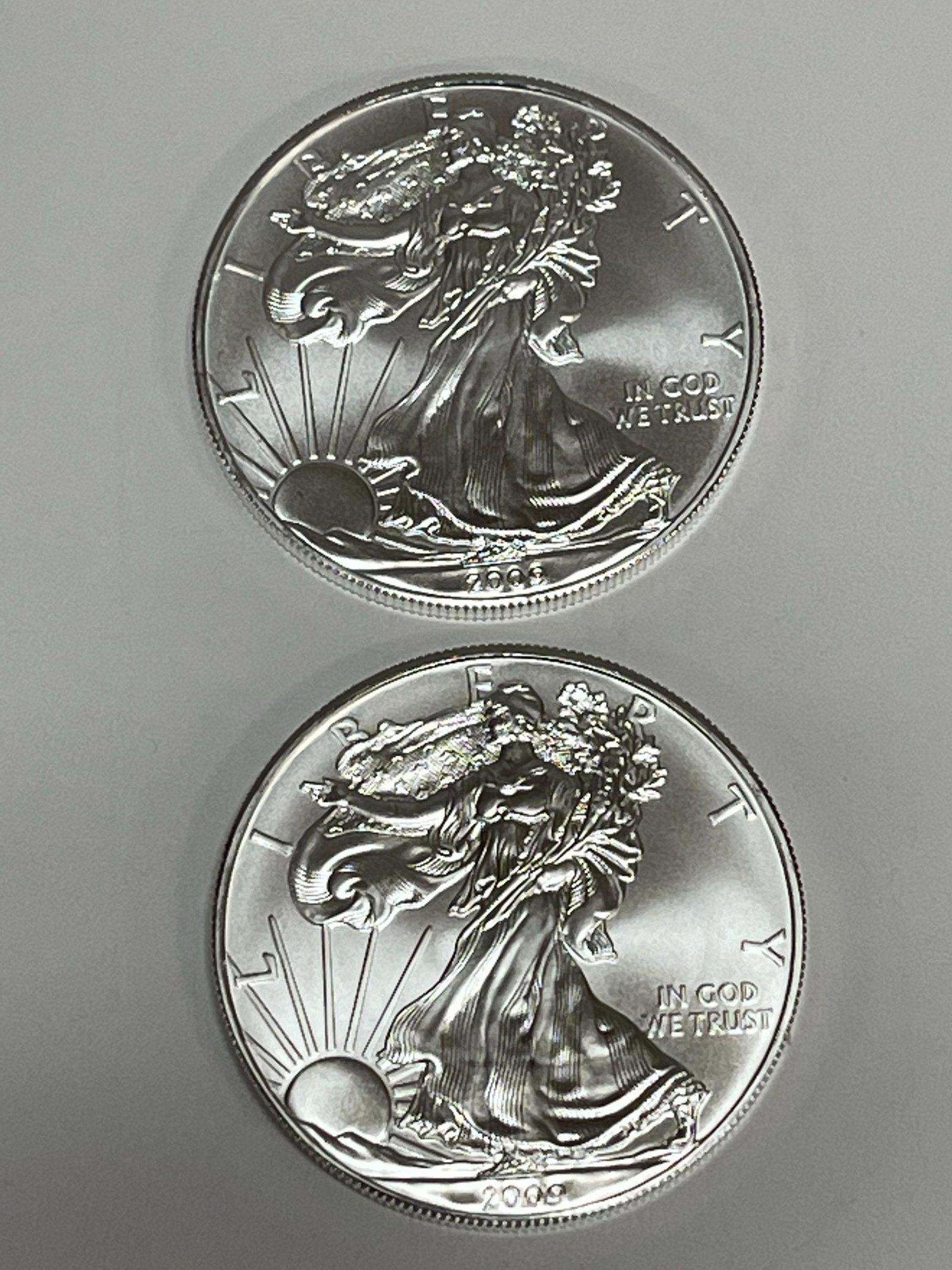 2- 2009 SILVER EAGLES .999 PURE SILVER: 2- 2009 SILVER EAGLES .999 PURE SILVER