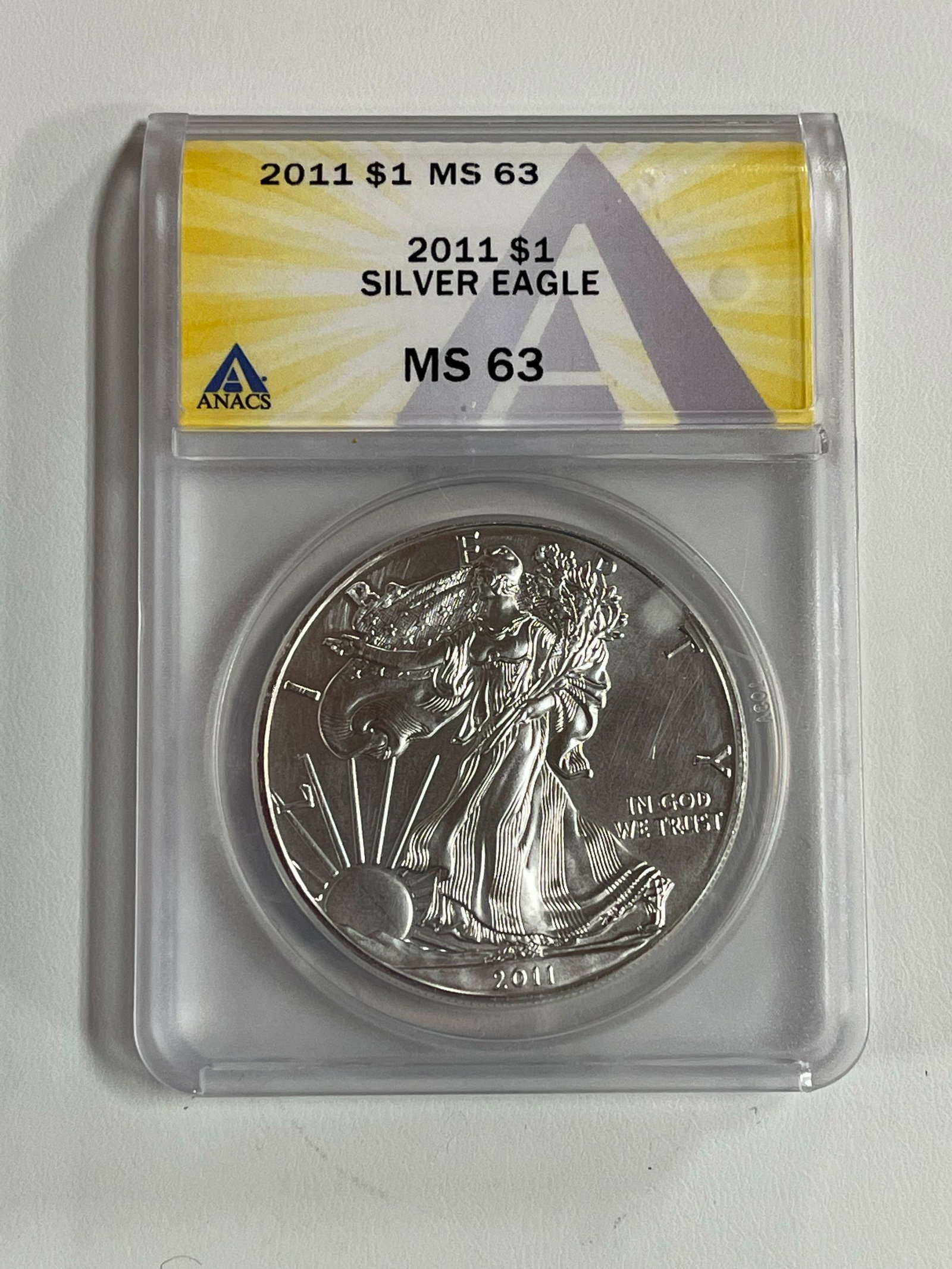 2011 $ 1.00 MS63 SILVER EAGLE: 2011 $ 1.00 MS63 SILVER EAGLE
