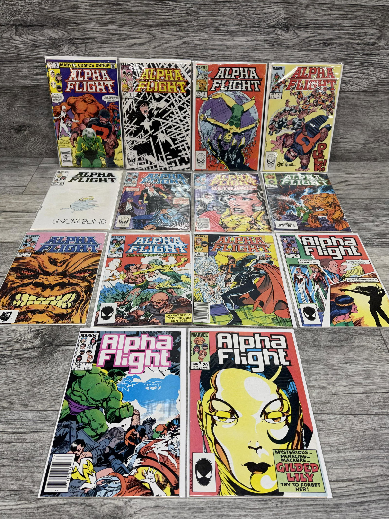 LOT OF 14 ALPHA FLIGHT COMICS: LOT OF 14 ALPHA FLIGHT COMICS