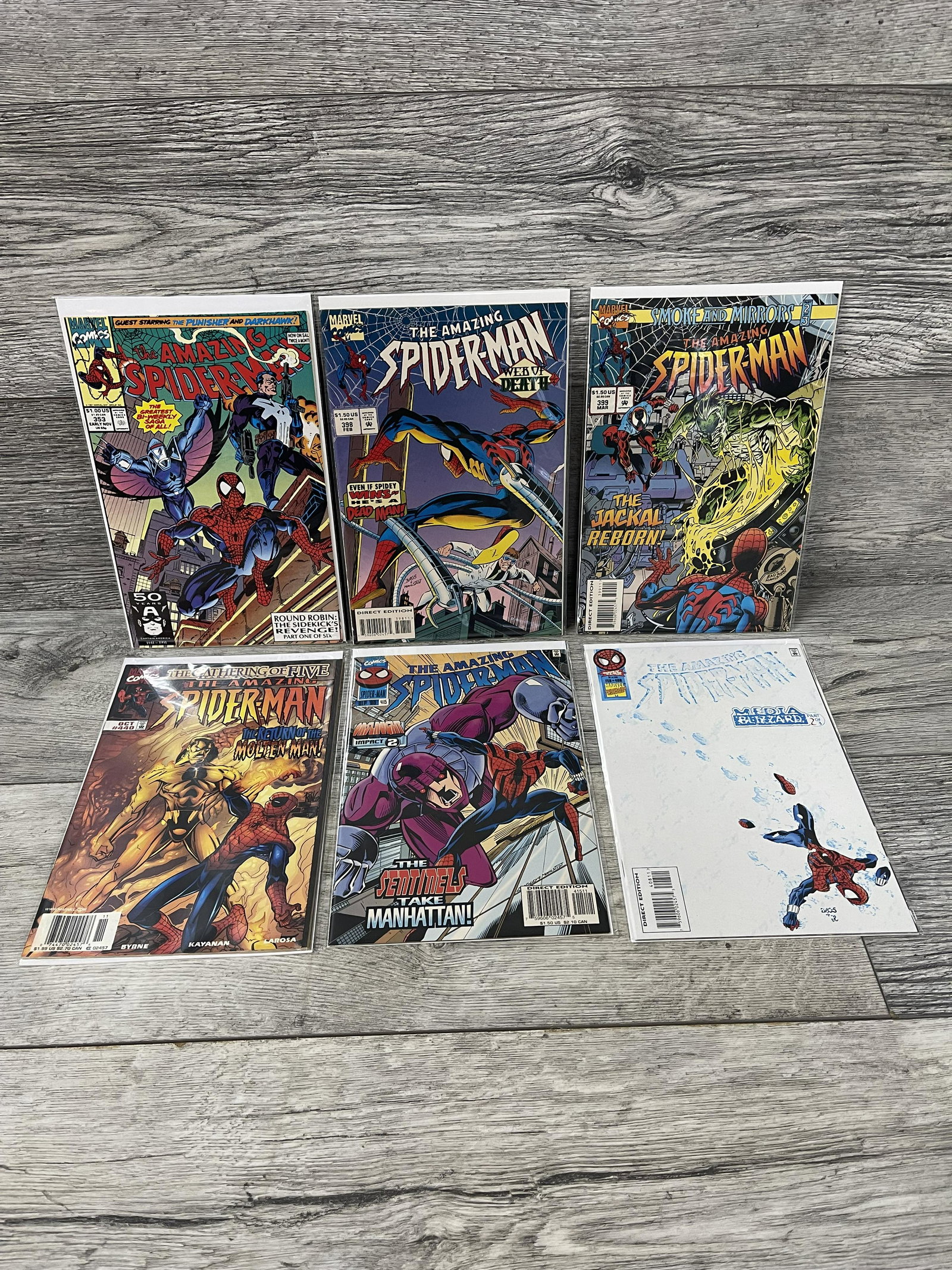 LOT OF 6 AMAZING SPIDER-MAN COMICS: LOT OF 6 AMAZING SPIDER-MAN COMICS