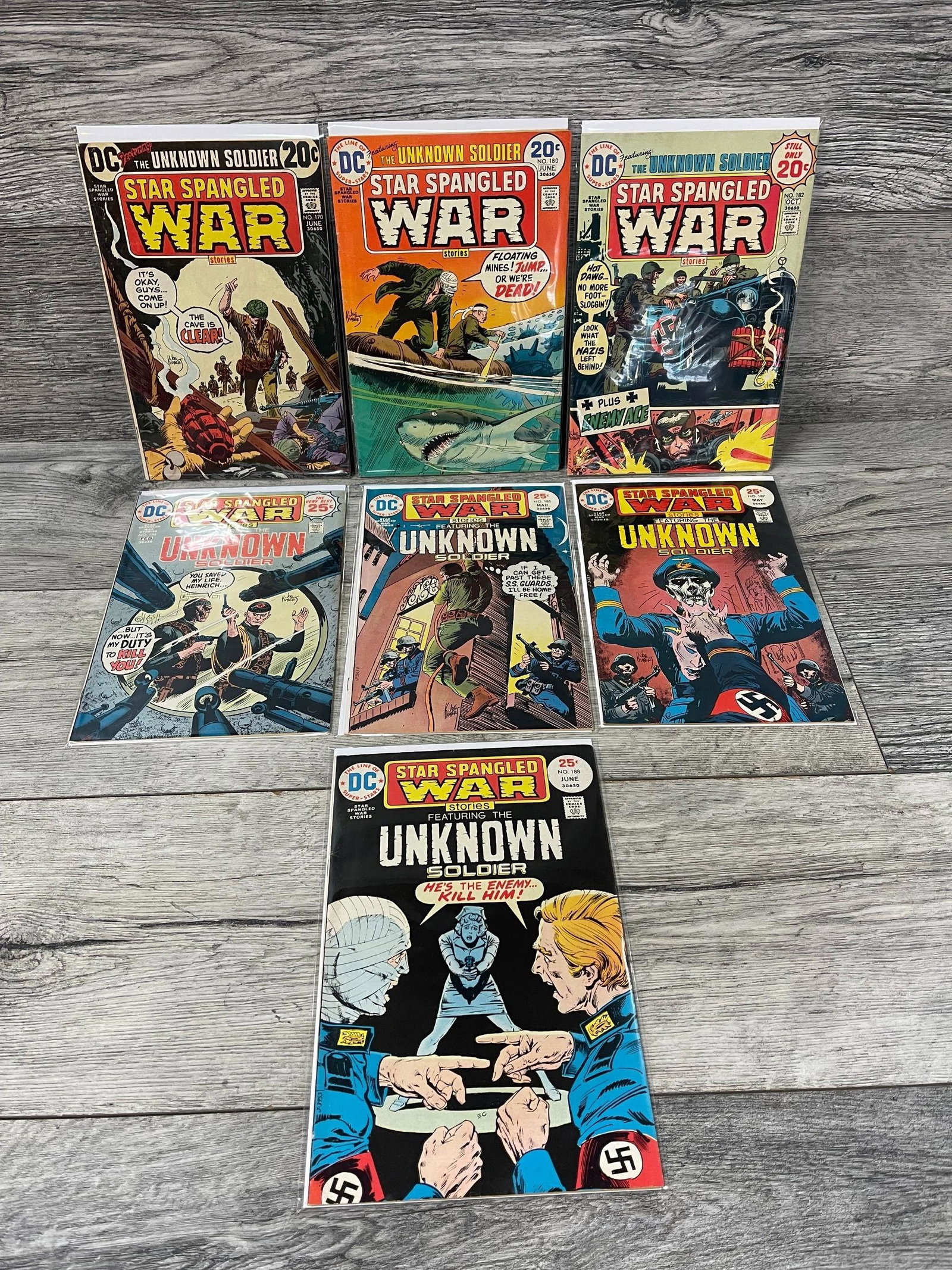 LOT OF 7 STAR SPANGLED WAR COMICS: LOT OF 7 STAR SPANGLED WAR COMICS