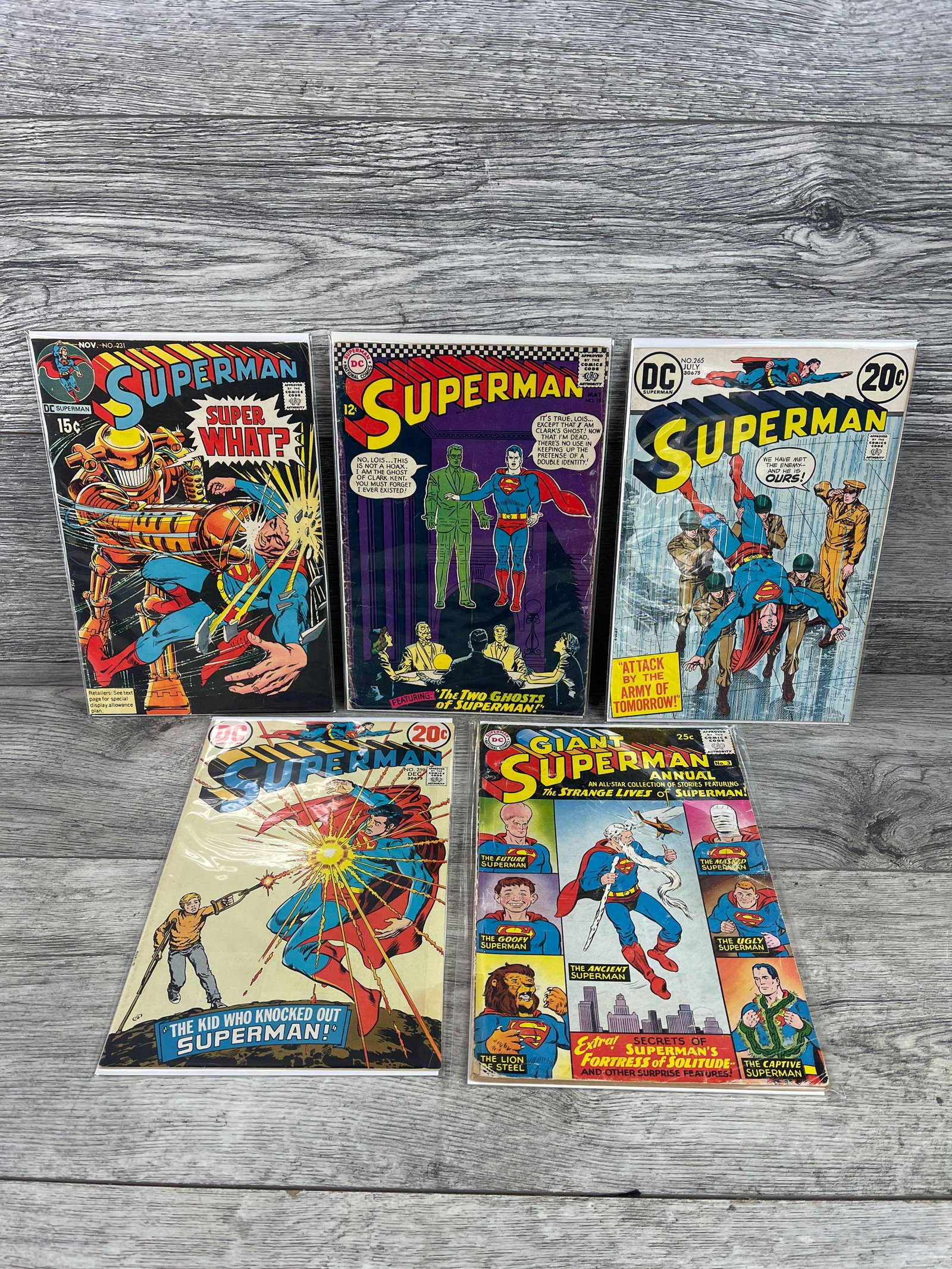 LOT OF 5 SUPERMAN COMICS: LOT OF 5 SUPERMAN COMICS