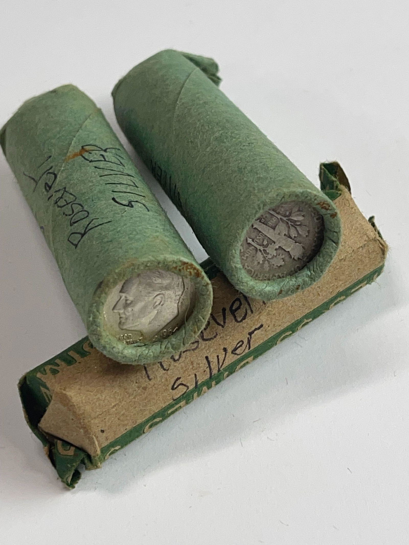 3 ROLLES OF SILVER DIMES: 90% SILVER