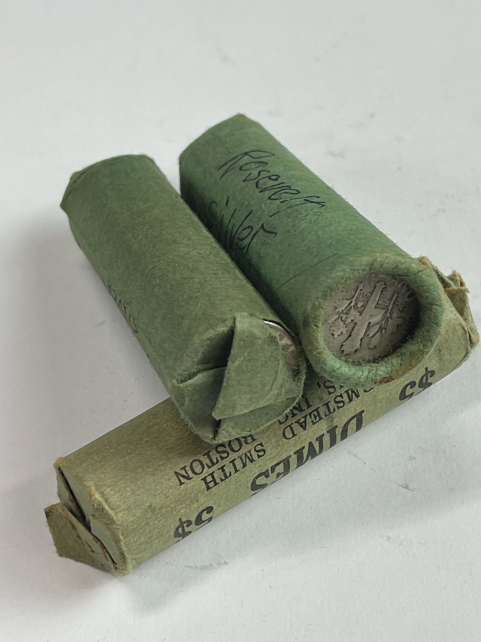3 ROLLES OF SILVER DIMES: 90% SILVER