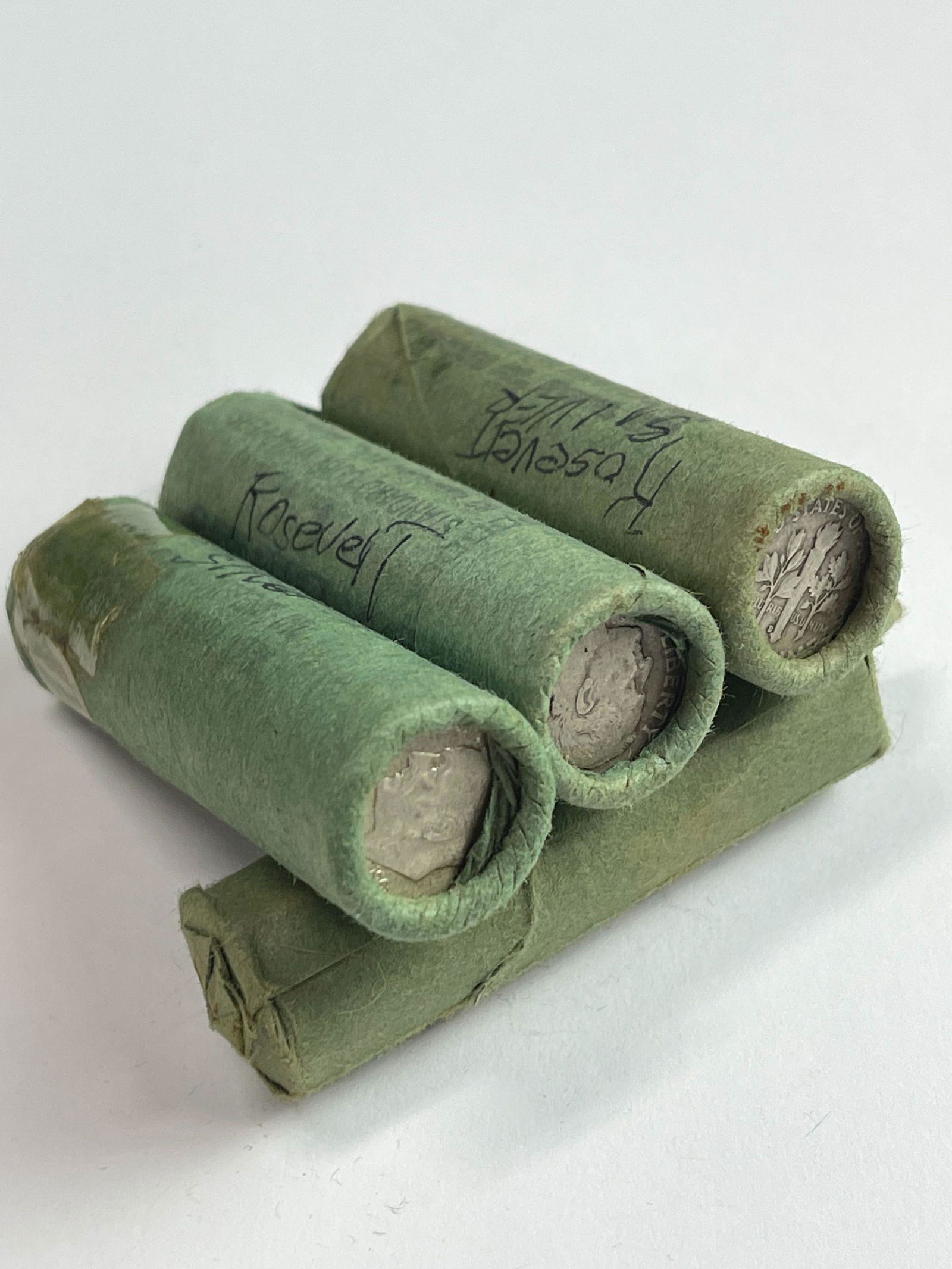 4 ROLLES OF SILVER DIMES: 90% SILVER