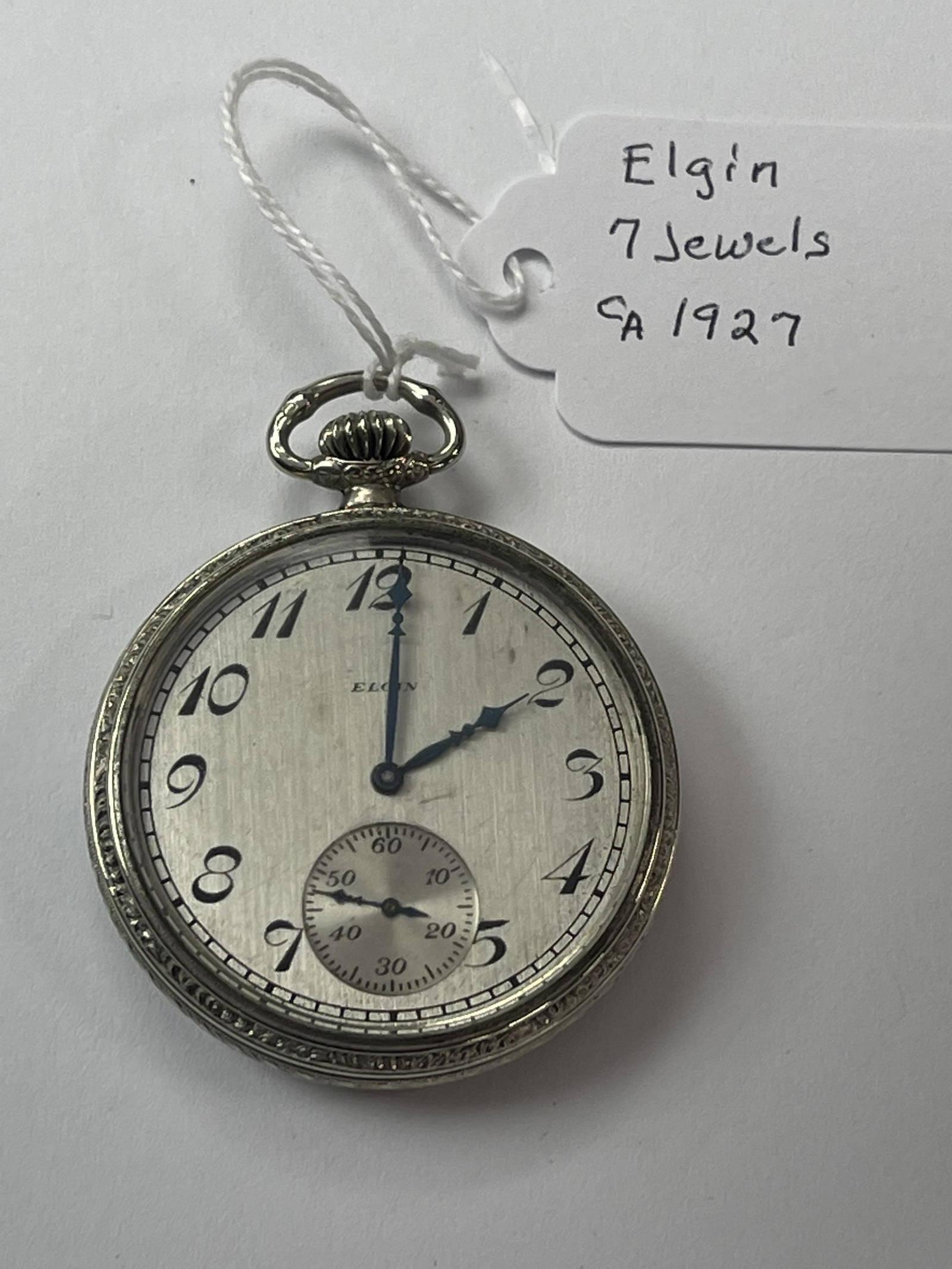 Elgin 7 Jewels Ca 1927. Pocket Watch Auction