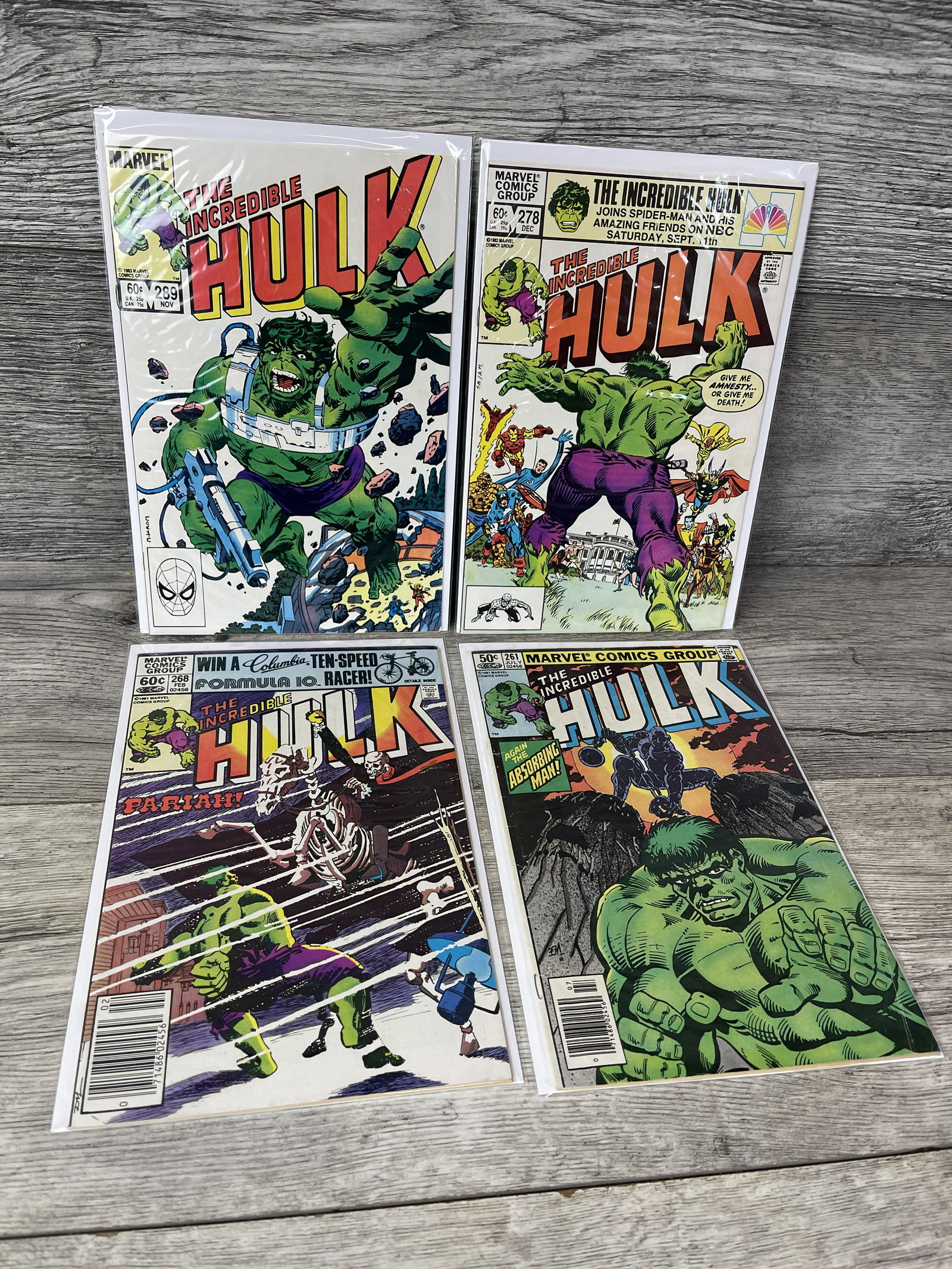 LOT OF 4 INCREDIBLE HULK COMICS: LOT OF 4 INCREDIBLE HULK COMICS