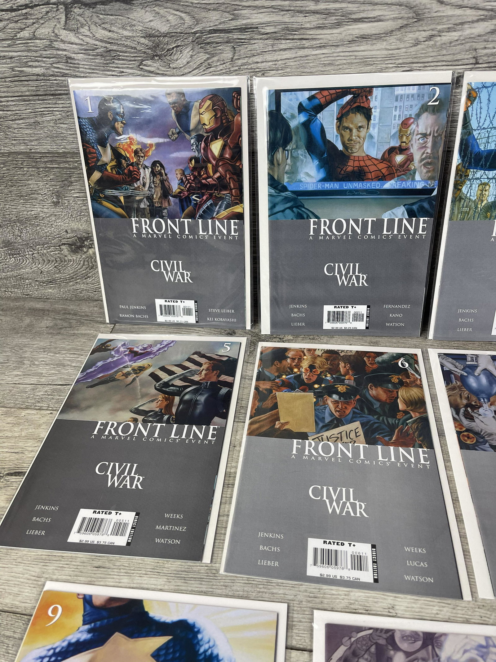 LOT OF 11 COMPLETE SET CIVIL WAR COMICS: LOT OF 11 COMPLETE SET CIVIL WAR COMICS
