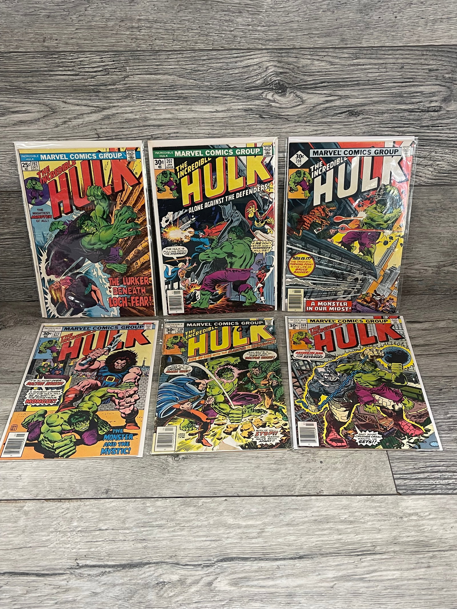 LOT OF 6 INCREDIBLE HULK COMICS: LOT OF 6 INCREDIBLE HULK COMICS