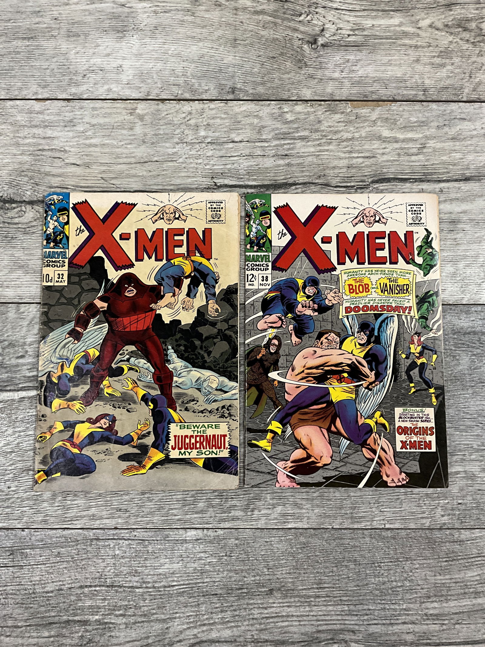 The X-men #'s 32, and 38.  Marvel comics (1 of 2)
